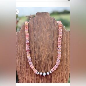 Navajo Pearl and Oyster Necklace